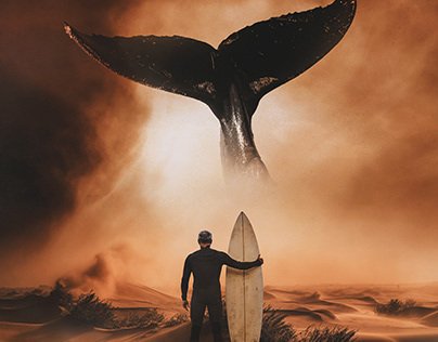 Mysterious Desert Surfer