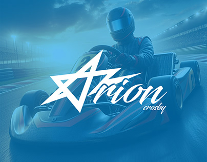 Project thumbnail - ARION CROSBY kart racer logo design