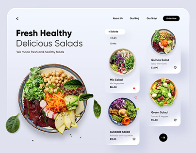 Healthy Food landing page design