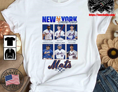New York Mets Baseball Team Est 1962 Lineup T-shirt