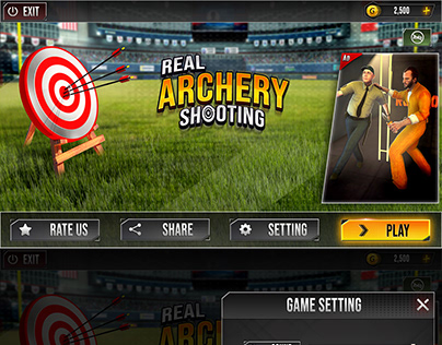 Real Archery Shooting Game UI