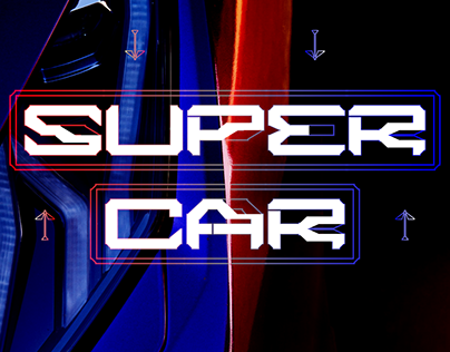 Super Car Futuristic Display Font
