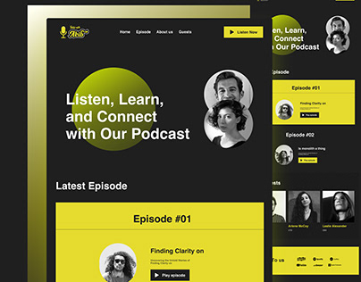 Podcast landing page Design
