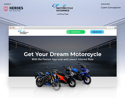Motorcycle Exchange Landing Page
