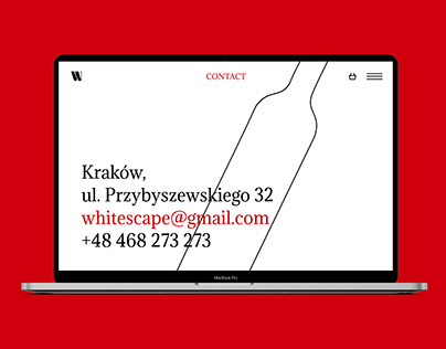 whitescape wine website / UX/UI