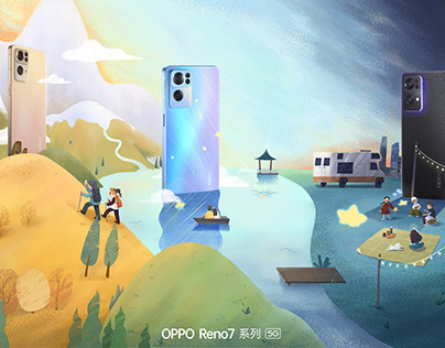 OPPO Reno7|陪你一起记录世界|插画设计