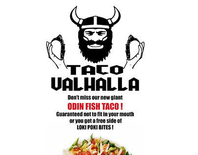 Taco Valhalla Logo & Commercial design campaign.
