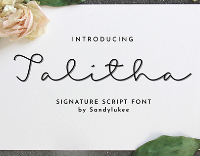 Talitha Monoline Signature Font