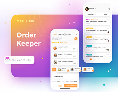Order Keeper - Mobile Application Design
