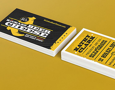 KC's Beer Cheese Logo, Business Card, Print, Packaging