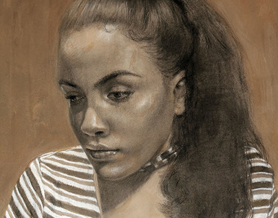 Charcoal Drawing—Available at 33 Contemporary Gallery