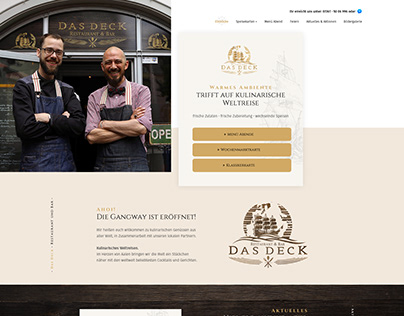 Das Deck - Restaurant & Bar - Website Design