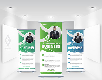 Business X-stand Roll Up Banner Design