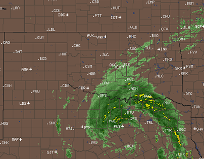 Tropical Storm near Dallas, TX.