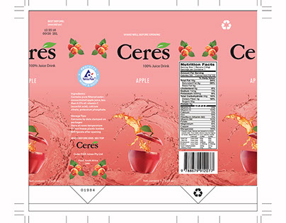 Fruit Juice Tetra Pack Digital Layout