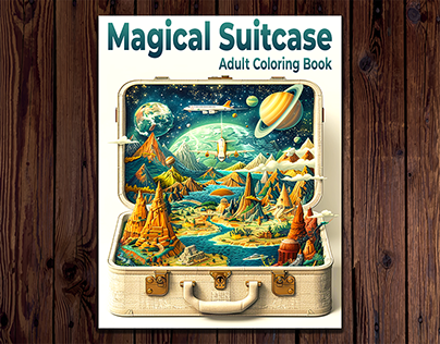 Magical Suitcase Coloring Book Cover Design