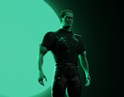 Project thumbnail - Terminator Arnold Low-poly 3D Game Model