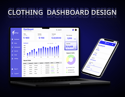 Clothing Dashboard UI Design "DSTYLE"
