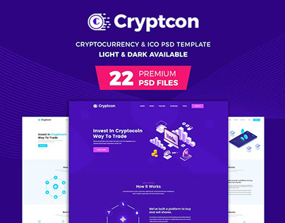 Free Crypton | ICO & Crypto Currency PSD Template