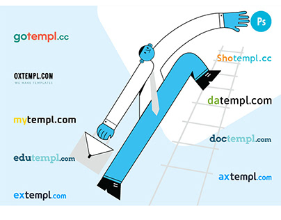 Katempl illustration design template in psd format