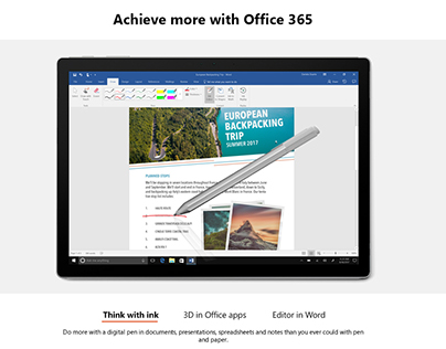 Office 365, Interaction Product Design