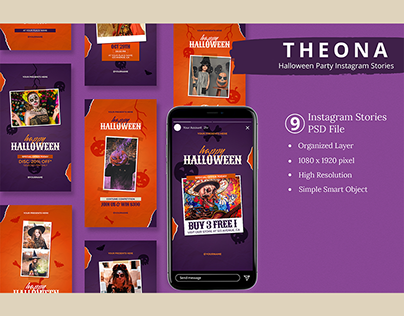 Theona - Halloween Party Instagram Stories Template