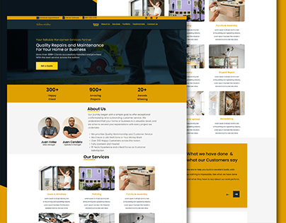 Project thumbnail - Handyman Company Landing Page - UI/UX Design