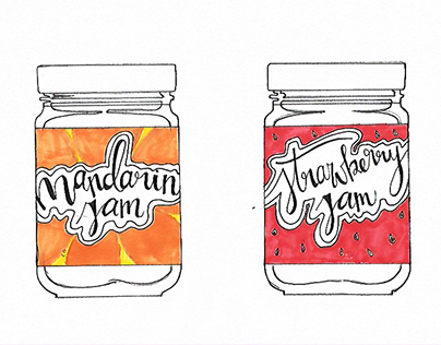 Fruit Jam Packaging Design Sketches