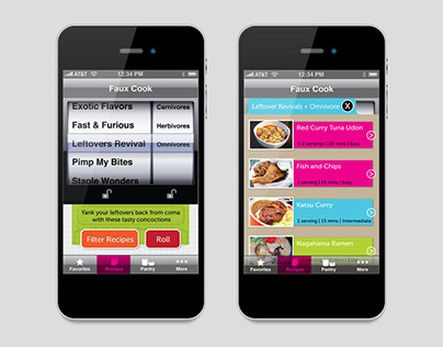 Faux Cook Mobile App UX Design
