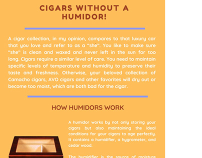 How to Store Cigars Without a Humidor