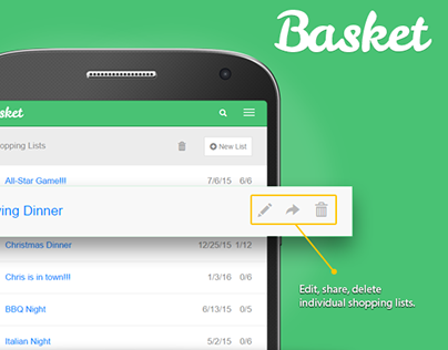 Basket | Concept - Social shopping list