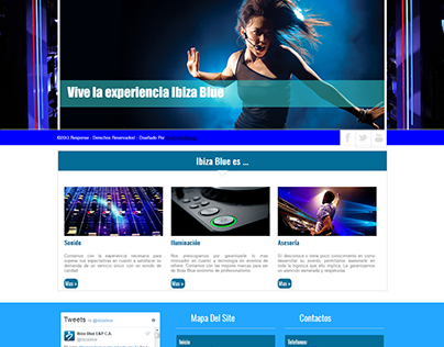 Ibiza Blue Web Design