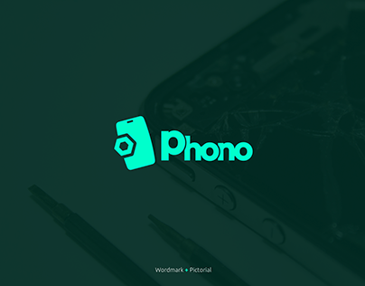 Logo design of phone repair company Phono