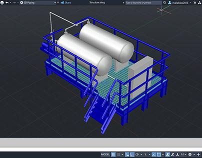 Project thumbnail - Gas station (Autocad plant 3D)
