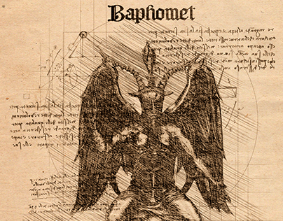Baphomet Sketch Digital Art