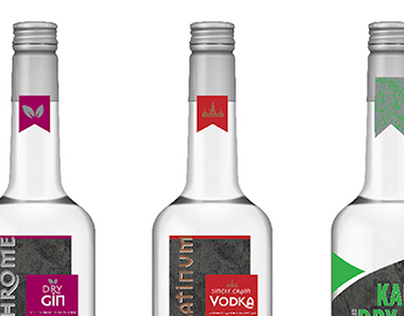Gin and Vodka Label designs