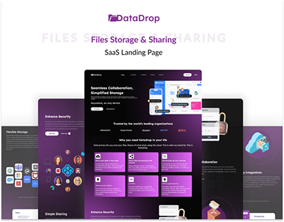 Files Storage & Sharing Saas landing page