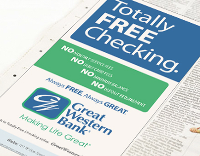 Great Western Bank—Totally Free Checking Campaign