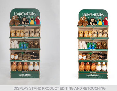 Display stand product photo editing services