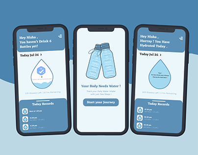 Water Reminder App Concept