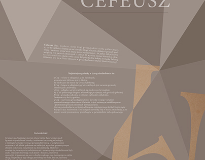 Gwiazdozbiór Cefeusza - Liternictwo i Typografia