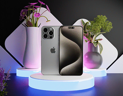 Cutting-edge Elegance - 3D iPhone 15 Product Design