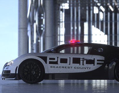 Bugatti Veyron Police Car Version Render