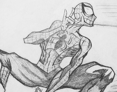 Drawing of Spider-man