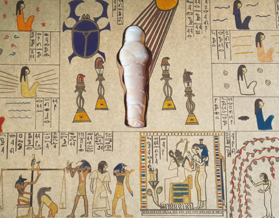 La muerte egipcia - Ilustración Técnica Mixta
