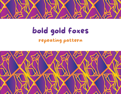 Bold Gold Foxes Pattern
