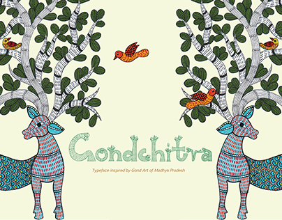 Project thumbnail - Gondchitra- A typeface inspired by Gond Art