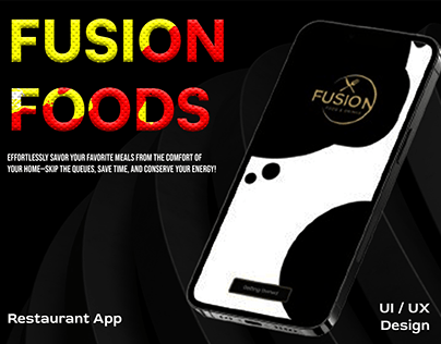 Fusion Food & Drinks | Mobile App UI/UX Design
