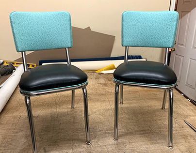 Reupholstered Retro Diner Chairs