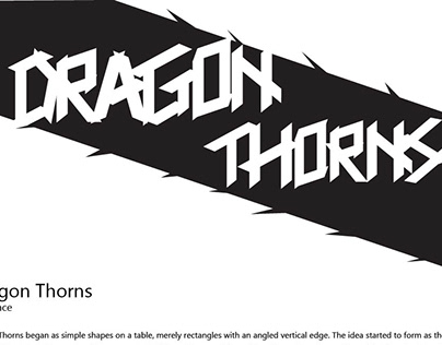 Dragon Thorns Type Poster